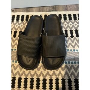 Comfyluxe Comfy Slide Sandals Black M/l Brand New